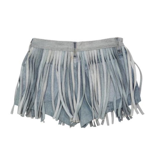 Indigo Fringe Shorts - Picture 5 of 6